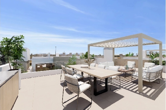 Villa in Los Alcazares zu verkaufen, Zona de estar 164 m², Zustand Erstbezug, Terreno 274 m², 3 Schlafzimmer, 2 Badezimmer, Pool, ref.: HA-LAN-451-E02-11