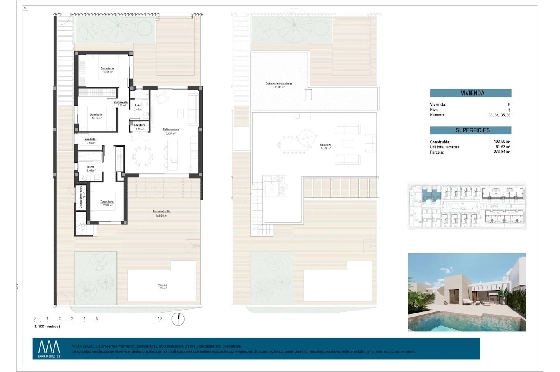 Villa in Los Alcazares zu verkaufen, Zona de estar 164 m², Zustand Erstbezug, Terreno 274 m², 3 Schlafzimmer, 2 Badezimmer, Pool, ref.: HA-LAN-451-E02-17