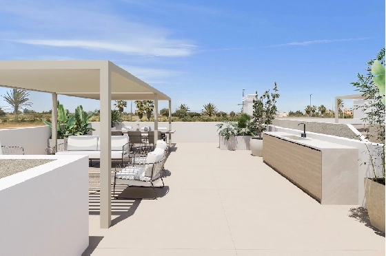 Villa in Los Alcazares zu verkaufen, Zona de estar 197 m², Zustand Erstbezug, Terreno 356 m², 3 Schlafzimmer, 3 Badezimmer, Pool, ref.: HA-LAN-451-E03-14