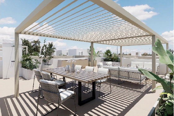 Villa in Los Alcazares zu verkaufen, Zona de estar 197 m², Zustand Erstbezug, Terreno 356 m², 3 Schlafzimmer, 3 Badezimmer, Pool, ref.: HA-LAN-451-E03-16