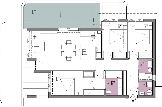 Etagen Apartment in Calpe zu verkaufen, Zona de estar 133 m², Zustand Erstbezug, + fussboden, Klimaanlage, 3 Schlafzimmer, 2 Badezimmer, Pool, ref.: HA-CAN-160-A02-18