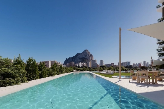 Etagen Apartment in Calpe zu verkaufen, Zona de estar 133 m², Zustand Erstbezug, + fussboden, Klimaanlage, 3 Schlafzimmer, 2 Badezimmer, Pool, ref.: HA-CAN-160-A02-2