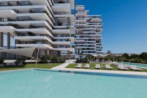 Etagen Apartment in Calpe zu verkaufen, Zona de estar 133 m², Zustand Erstbezug, + fussboden, Klimaanlage, 3 Schlafzimmer, 2 Badezimmer, Pool, ref.: HA-CAN-160-A02-3