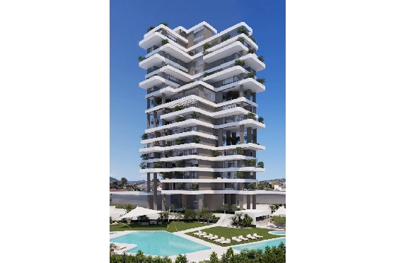 Etagen Apartment in Calpe zu verkaufen, Zona de estar 133 m², Zustand Erstbezug, + fussboden, Klimaanlage, 3 Schlafzimmer, 2 Badezimmer, Pool, ref.: HA-CAN-160-A02-4