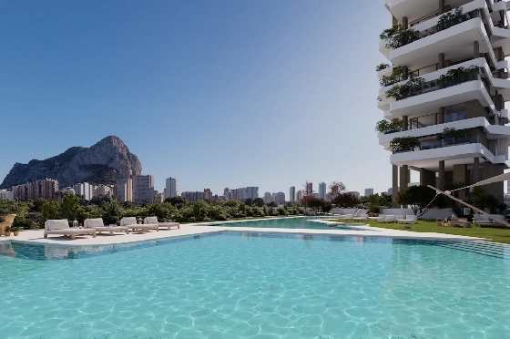 Etagen Apartment in Calpe zu verkaufen, Zona de estar 116 m², Zustand Erstbezug, + fussboden, Klimaanlage, 2 Schlafzimmer, 2 Badezimmer, Pool, ref.: HA-CAN-160-A01-1