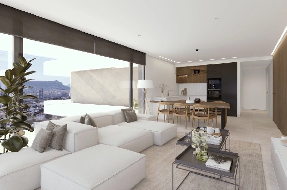 Etagen Apartment in Calpe zu verkaufen, Zona de estar 116 m², Zustand Erstbezug, + fussboden, Klimaanlage, 2 Schlafzimmer, 2 Badezimmer, Pool, ref.: HA-CAN-160-A01-13