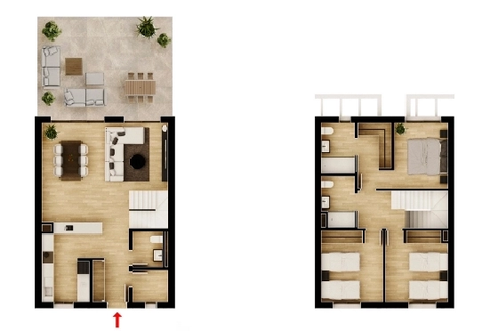 Apartment in Monforte Del Cid(Alenda Golf) zu verkaufen, Zona de estar 81 m², Terreno 162 m², 2 Schlafzimmer, 2 Badezimmer, Pool, ref.: TW-ALLURE-2-19