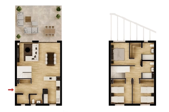 Apartment in Monforte Del Cid(Alenda Golf) zu verkaufen, Zona de estar 81 m², Terreno 162 m², 2 Schlafzimmer, 2 Badezimmer, Pool, ref.: TW-ALLURE-2-20