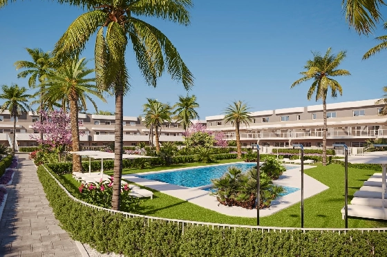 Apartment in Monforte Del Cid(Alenda Golf) zu verkaufen, Zona de estar 81 m², Terreno 162 m², 2 Schlafzimmer, 2 Badezimmer, Pool, ref.: TW-ALLURE-2-6