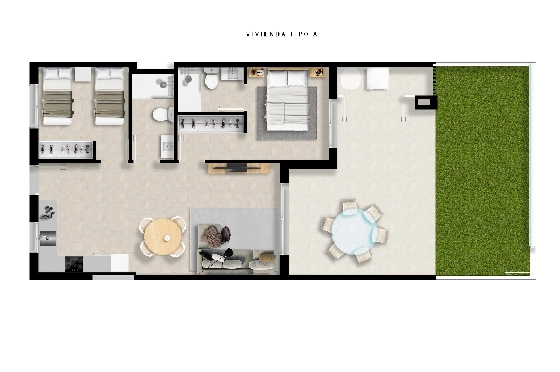 Apartment in Torrevieja(La Mata, Torrevieja, Costa Blanca) zu verkaufen, Zona de estar 65 m², Terreno 115 m², 2 Schlafzimmer, 2 Badezimmer, Pool, ref.: TW-EDEN-BEACH-2-27