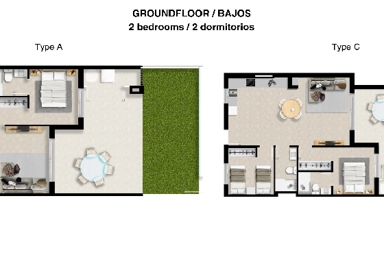 Apartment in Torrevieja(La Mata, Torrevieja, Costa Blanca) zu verkaufen, Zona de estar 65 m², Terreno 115 m², 2 Schlafzimmer, 2 Badezimmer, Pool, ref.: TW-EDEN-BEACH-2-29