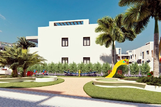 Erdgeschoss Apartment in Torrevieja zu verkaufen, Zona de estar 131 m², Zustand Erstbezug, 2 Schlafzimmer, 2 Badezimmer, Pool, ref.: HA-TON-221-A01-10