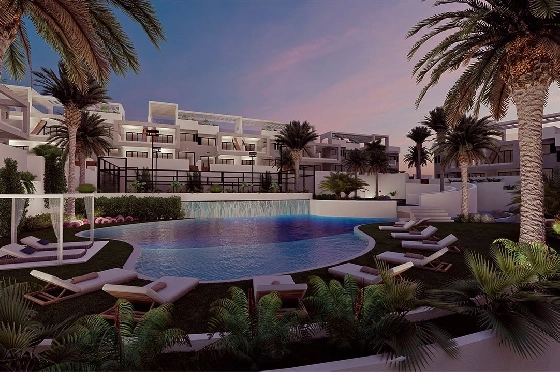 Erdgeschoss Apartment in Torrevieja zu verkaufen, Zona de estar 131 m², Zustand Erstbezug, 2 Schlafzimmer, 2 Badezimmer, Pool, ref.: HA-TON-221-A01-13