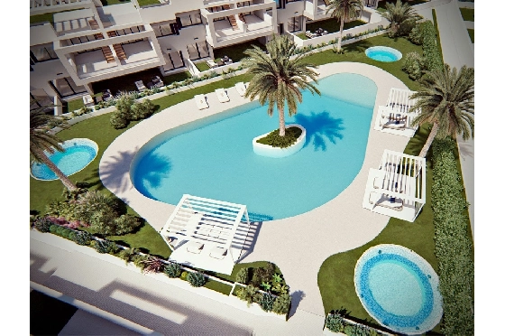 Erdgeschoss Apartment in Torrevieja zu verkaufen, Zona de estar 131 m², Zustand Erstbezug, 2 Schlafzimmer, 2 Badezimmer, Pool, ref.: HA-TON-221-A01-6