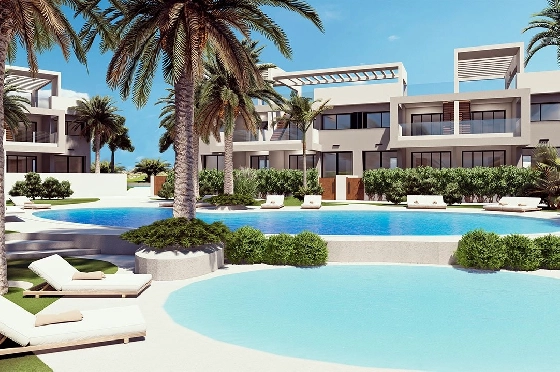 Erdgeschoss Apartment in Torrevieja zu verkaufen, Zona de estar 131 m², Zustand Erstbezug, 2 Schlafzimmer, 2 Badezimmer, Pool, ref.: HA-TON-221-A01-9