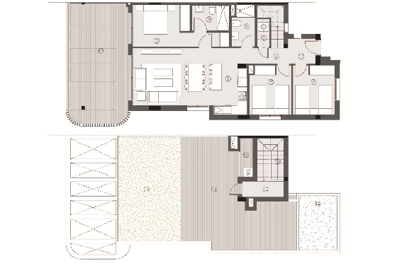 Penthouse Apartment in Torrevieja zu verkaufen, Zona de estar 193 m², Zustand Erstbezug, 3 Schlafzimmer, 2 Badezimmer, Pool, ref.: HA-TON-290-A04-14