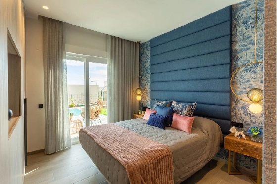 Doppelhaushälfte in Algorfa zu verkaufen, Zona de estar 200 m², Zustand Erstbezug, Klimaanlage, Terreno 450 m², 3 Schlafzimmer, 2 Badezimmer, Pool, ref.: HA-ARN-115-D01-12
