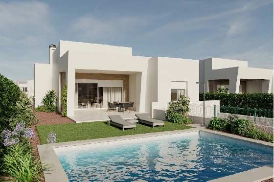 Villa in Algorfa zu verkaufen, Zona de estar 345 m², Zustand Erstbezug, Klimaanlage, Terreno 458 m², 3 Schlafzimmer, 2 Badezimmer, Pool, ref.: HA-ARN-116-E02-1