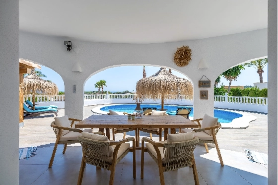 Villa in Moraira zu verkaufen, Zona de estar 290 m², Baujahr 2003, + Ofen, Klimaanlage, Terreno 847 m², 3 Schlafzimmer, 3 Badezimmer, Pool, ref.: AM-12692DR-24
