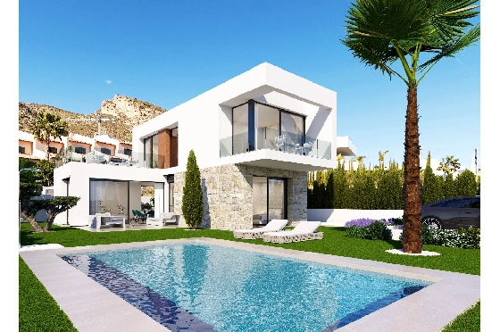 Villa in Finestrat zu verkaufen, Zona de estar 157 m², Terreno 517 m², 3 Schlafzimmer, 3 Badezimmer, Pool, ref.: CPS-ESPH995-1