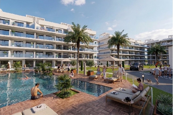 Etagen Apartment in Guardamar del Segura zu verkaufen, Zona de estar 112 m², Zustand Erstbezug, 3 Schlafzimmer, 2 Badezimmer, Pool, ref.: HA-GUN-439-A03-1
