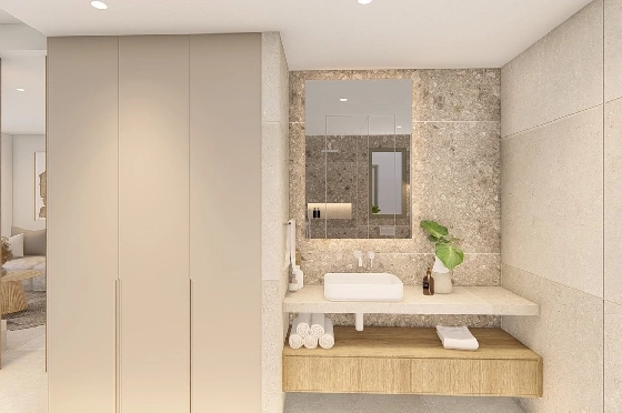 Etagen Apartment in Los Alcazares zu verkaufen, Zona de estar 100 m², Zustand Erstbezug, Klimaanlage, 3 Schlafzimmer, 2 Badezimmer, Pool, ref.: HA-LAN-480-A03-16