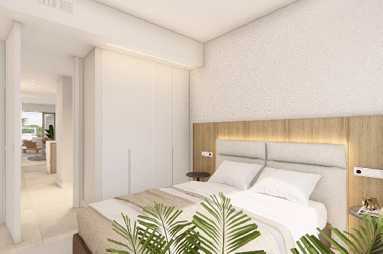 Etagen Apartment in Los Alcazares zu verkaufen, Zona de estar 100 m², Zustand Erstbezug, Klimaanlage, 3 Schlafzimmer, 2 Badezimmer, Pool, ref.: HA-LAN-480-A03-21