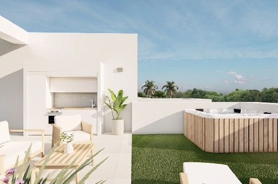 Penthouse Apartment in Los Alcazares zu verkaufen, Zona de estar 150 m², Zustand Erstbezug, Klimaanlage, 2 Schlafzimmer, 2 Badezimmer, Pool, ref.: HA-LAN-480-A02-22