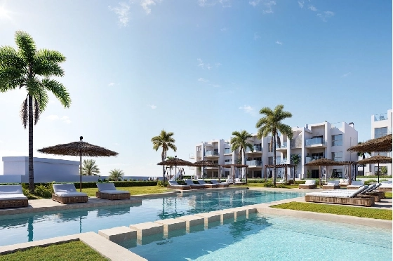 Penthouse Apartment in Los Alcazares zu verkaufen, Zona de estar 150 m², Zustand Erstbezug, Klimaanlage, 2 Schlafzimmer, 2 Badezimmer, Pool, ref.: HA-LAN-480-A02-4