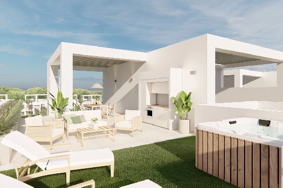 Penthouse Apartment in Los Alcazares zu verkaufen, Zona de estar 177 m², Zustand Erstbezug, Klimaanlage, 3 Schlafzimmer, 2 Badezimmer, Pool, ref.: HA-LAN-480-A04-23