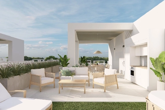 Penthouse Apartment in Los Alcazares zu verkaufen, Zona de estar 177 m², Zustand Erstbezug, Klimaanlage, 3 Schlafzimmer, 2 Badezimmer, Pool, ref.: HA-LAN-480-A04-25