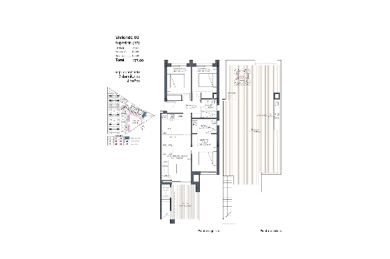 Penthouse Apartment in Los Alcazares zu verkaufen, Zona de estar 177 m², Zustand Erstbezug, Klimaanlage, 3 Schlafzimmer, 2 Badezimmer, Pool, ref.: HA-LAN-480-A04-30