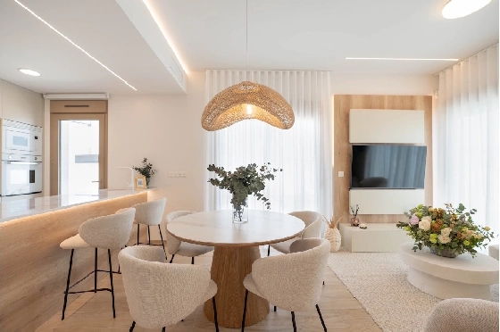 Eck-Reihenhaus in Los Alcazares zu verkaufen, Zona de estar 146 m², Zustand Erstbezug, Klimaanlage, Terreno 177 m², 3 Schlafzimmer, 2 Badezimmer, Pool, ref.: HA-LAN-480-Q01-11
