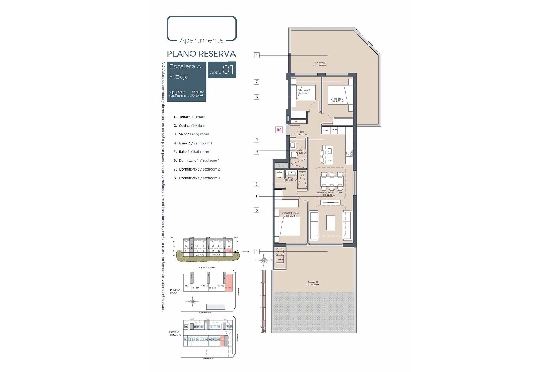 Etagen Apartment in Benijofar zu verkaufen, Zona de estar 103 m², Zustand Erstbezug, 3 Schlafzimmer, 2 Badezimmer, Pool, ref.: HA-BNN-319-A01-10