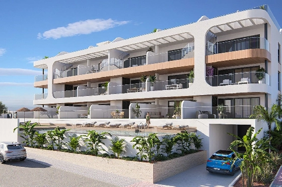 Etagen Apartment in Benijofar zu verkaufen, Zona de estar 103 m², Zustand Erstbezug, 3 Schlafzimmer, 2 Badezimmer, Pool, ref.: HA-BNN-319-A01-3