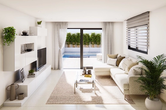 Villa in San Fulgencio zu verkaufen, Zona de estar 108 m², Zustand Erstbezug, Klimaanlage, Terreno 244 m², 3 Schlafzimmer, 2 Badezimmer, Pool, ref.: HA-MAN-301-E01-3