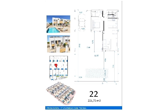 Villa in San Fulgencio zu verkaufen, Zona de estar 108 m², Zustand Erstbezug, Klimaanlage, Terreno 244 m², 3 Schlafzimmer, 2 Badezimmer, Pool, ref.: HA-MAN-301-E01-7