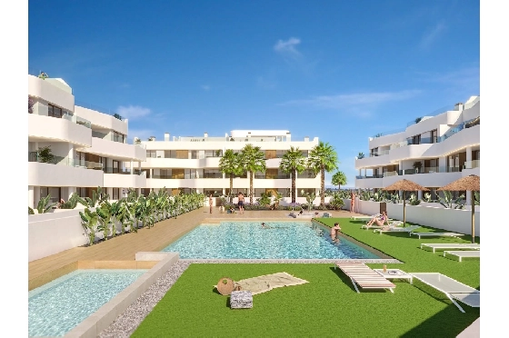 Penthouse Apartment in Los Alcazares zu verkaufen, Zona de estar 188 m², Zustand Erstbezug, 3 Schlafzimmer, 2 Badezimmer, Pool, ref.: HA-LAN-492-A02-1