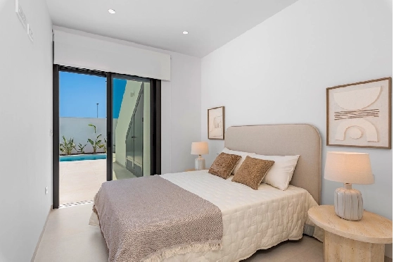 Villa in Los Alcazares zu verkaufen, Zona de estar 198 m², Zustand Erstbezug, Klimaanlage, Terreno 235 m², 3 Schlafzimmer, 2 Badezimmer, Pool, ref.: HA-LAN-501-E01-19