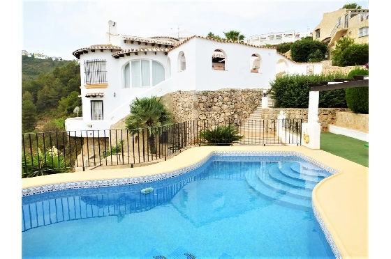 Villa in Pego-Monte Pego zur Ferienvermietung, Zona de estar 90 m², Baujahr 1990, Terreno 820 m², 2 Schlafzimmer, 1 Badezimmer, Pool, ref.: S-2211-1